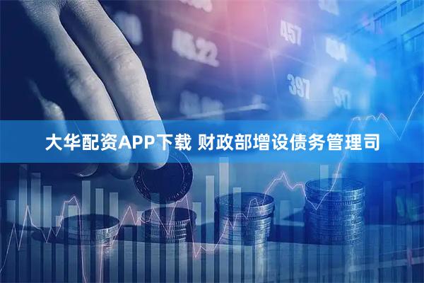 大华配资APP下载 财政部增设债务管理司